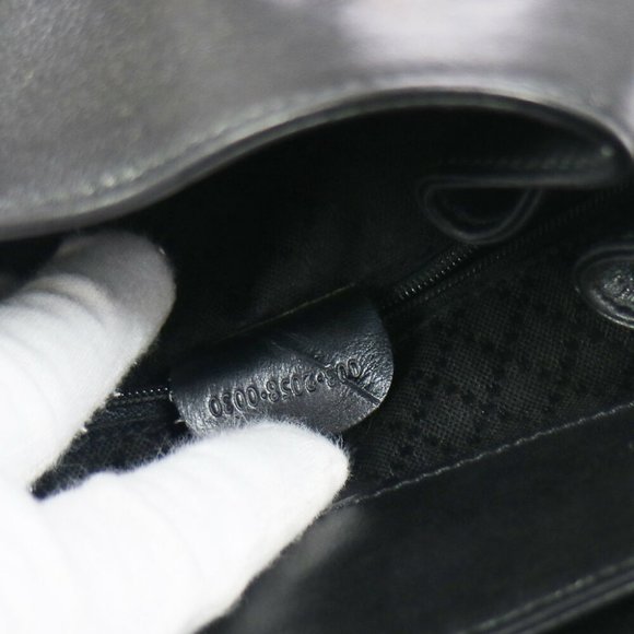 GUCCI Bamboo Line Backpack Black Leather Vintage G - Picture 11 of 11